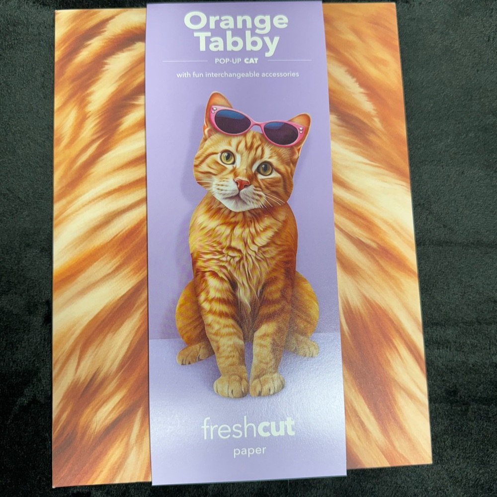 Orange Tabby Pop-Up Cat Paper figure